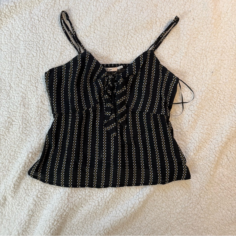 Black Striped Women's Top